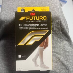 Futuro anti embolism knee length stockings white unisex XL